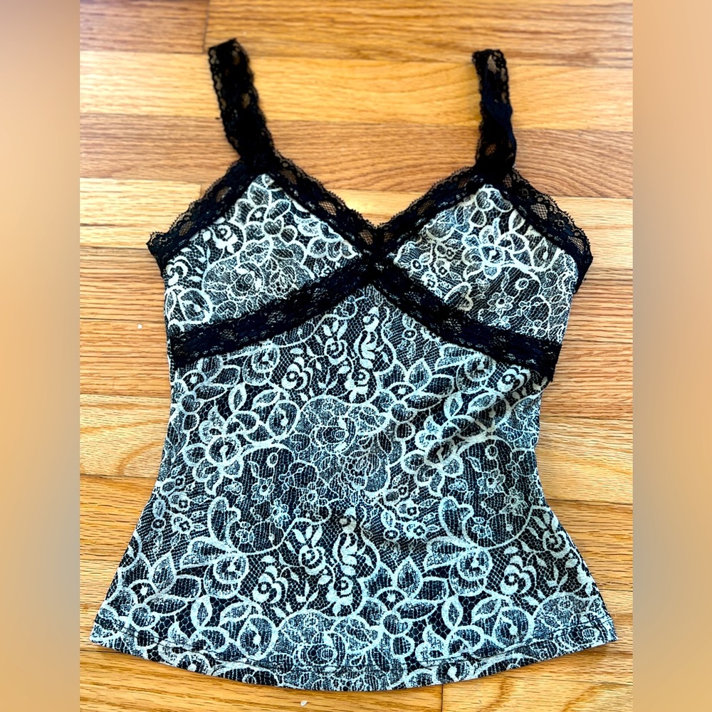 Black and cream lace camisole from Anne X, size small